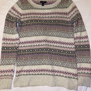 Gap patterned knit crew neck sweater